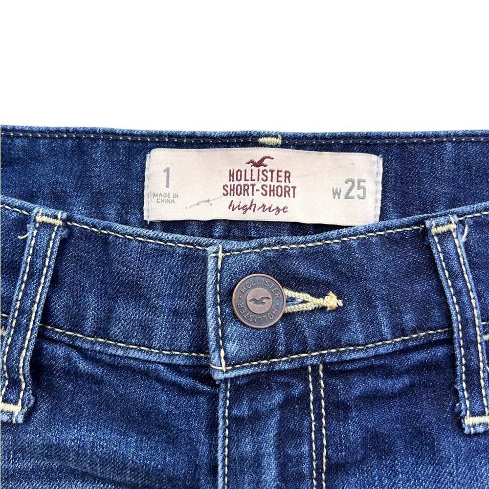 Junior's Hollister High Rise Short Denim Shorts - Picture 3 of 3